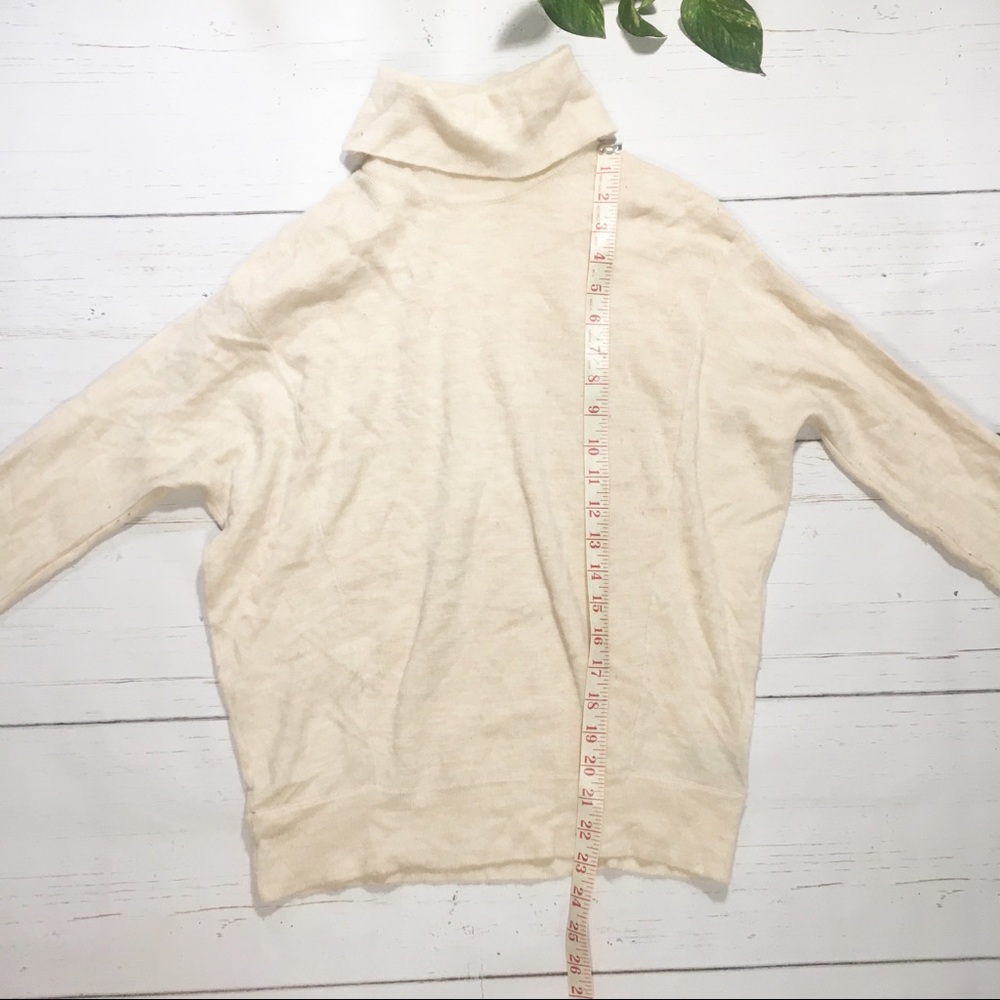 Anthropologie Cream turtleneck wool sweater size s - Picture 3 of 11